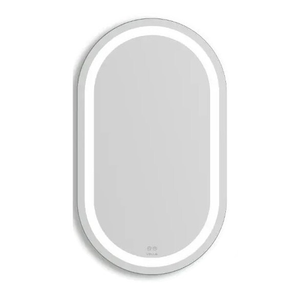 Зеркало в ванную VOLLE LUNA 80x70см c подсветкой сенсорное включение антизапотевание овальное 1648.55148700