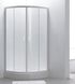 Кабина для душа полукруглая угловая двухдверная c поддоном EGER TISZA 80x80x200см матовое стекло 4мм профиль белый 599-020 3 из 9