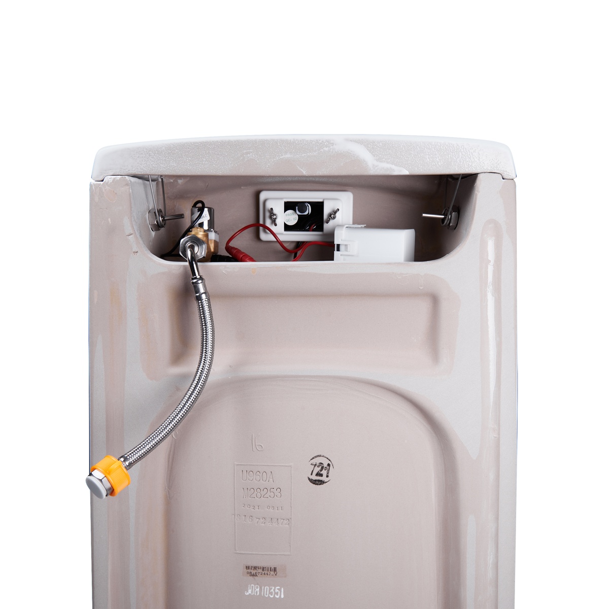 Пісуар підлоговий сенсорний Q-TAP Scorpio білий із внутрішнім підводом води QT1488U960A01DCW