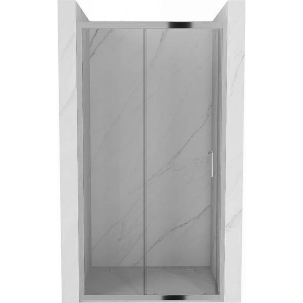 Дверь для душевой ниши MEXEN Apia стеклянная универсальная раздвижная двухсекционная 190x120см прозрачная 6мм профиль хром MEX-845-120-000-01-00