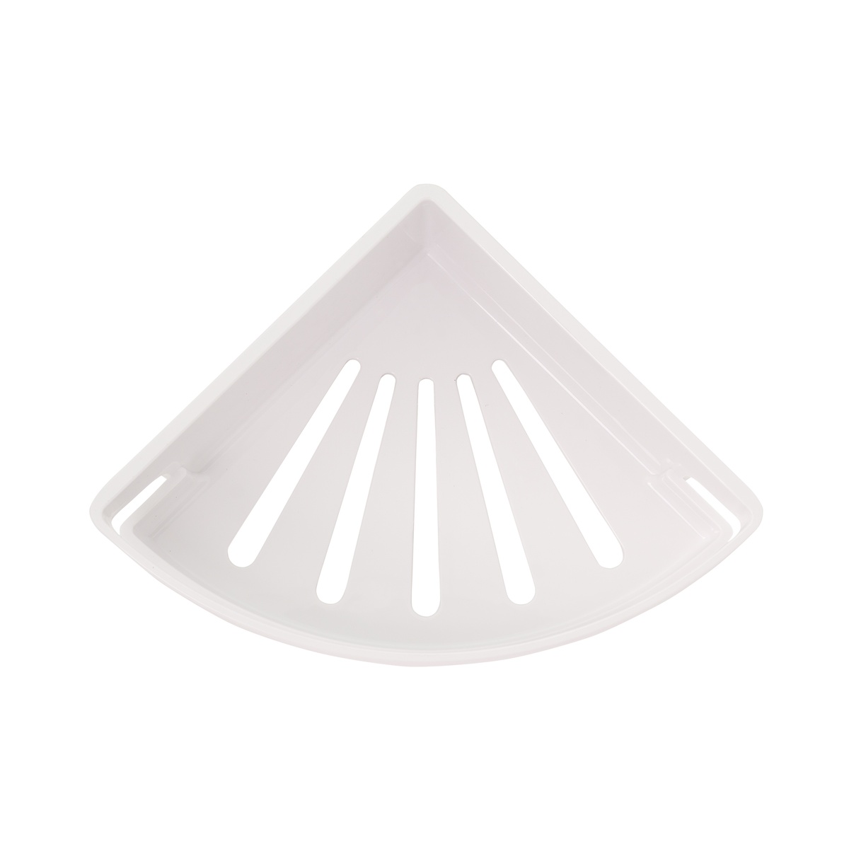 Полиця настінна пластикова для ванної Q-TAP біла кутова QTPL01