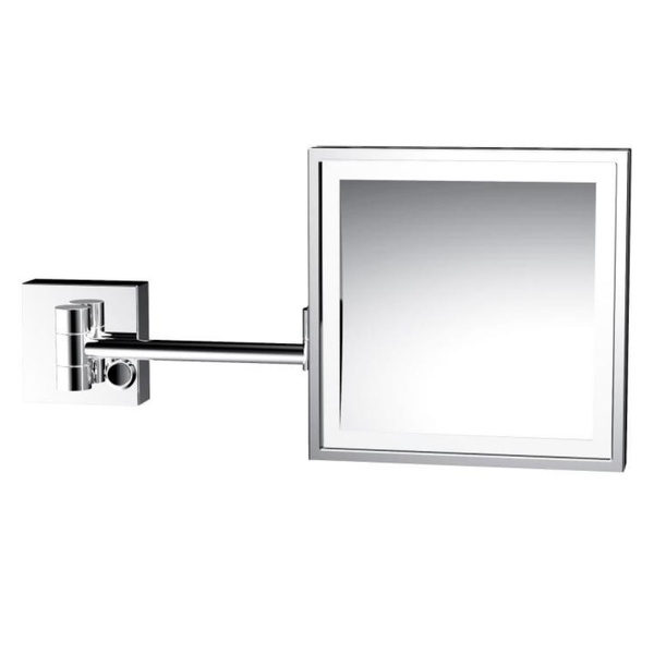 Косметическое зеркало с подсветкой EMCO Spiegel прямоугольное подвесное металлическое хром 109500119