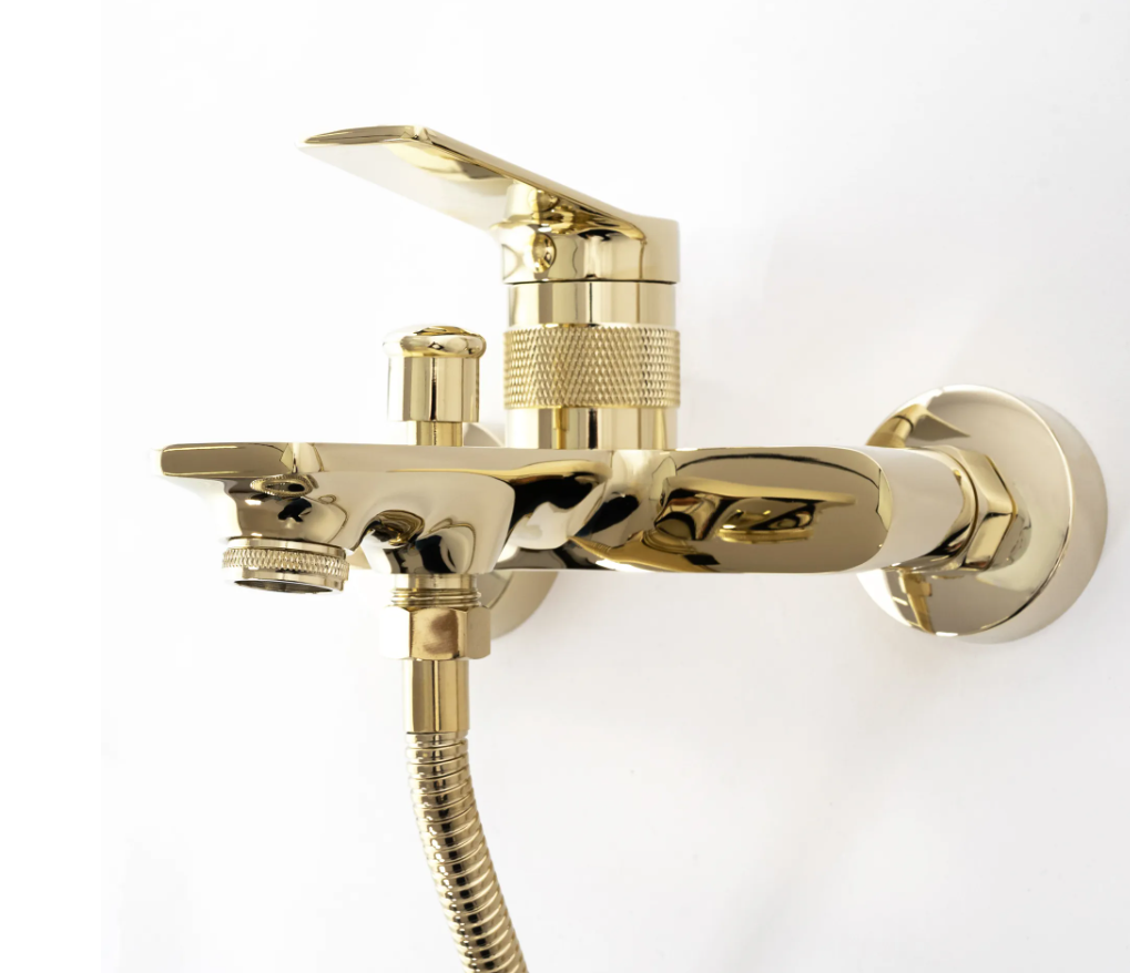 Змішувач для ванної одноважільний із коротким виливом REA VIRAL GOLD золото латунь REA-B2024