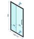 Дверь стеклянная для душевой ниши раздвижная двухсекционная REA RAPID SLIDE 110 110x195см прозрачное стекло 6мм профиль черный REA-K6401 2 из 6