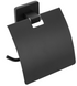 Тримач для туалетного паперу із кришкою REA OSTE 05 BLACK REA-80045 прямокутний металевий чорний 1 з 7