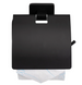 Тримач для туалетного паперу із кришкою REA OSTE 05 BLACK REA-80045 прямокутний металевий чорний 3 з 7