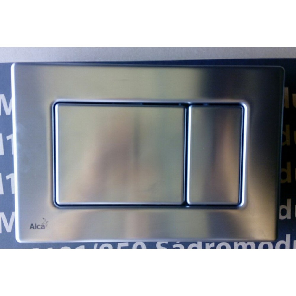 Кнопка слива для инсталляции ALCAPLAST металлическая двойная глянцевая хром M279