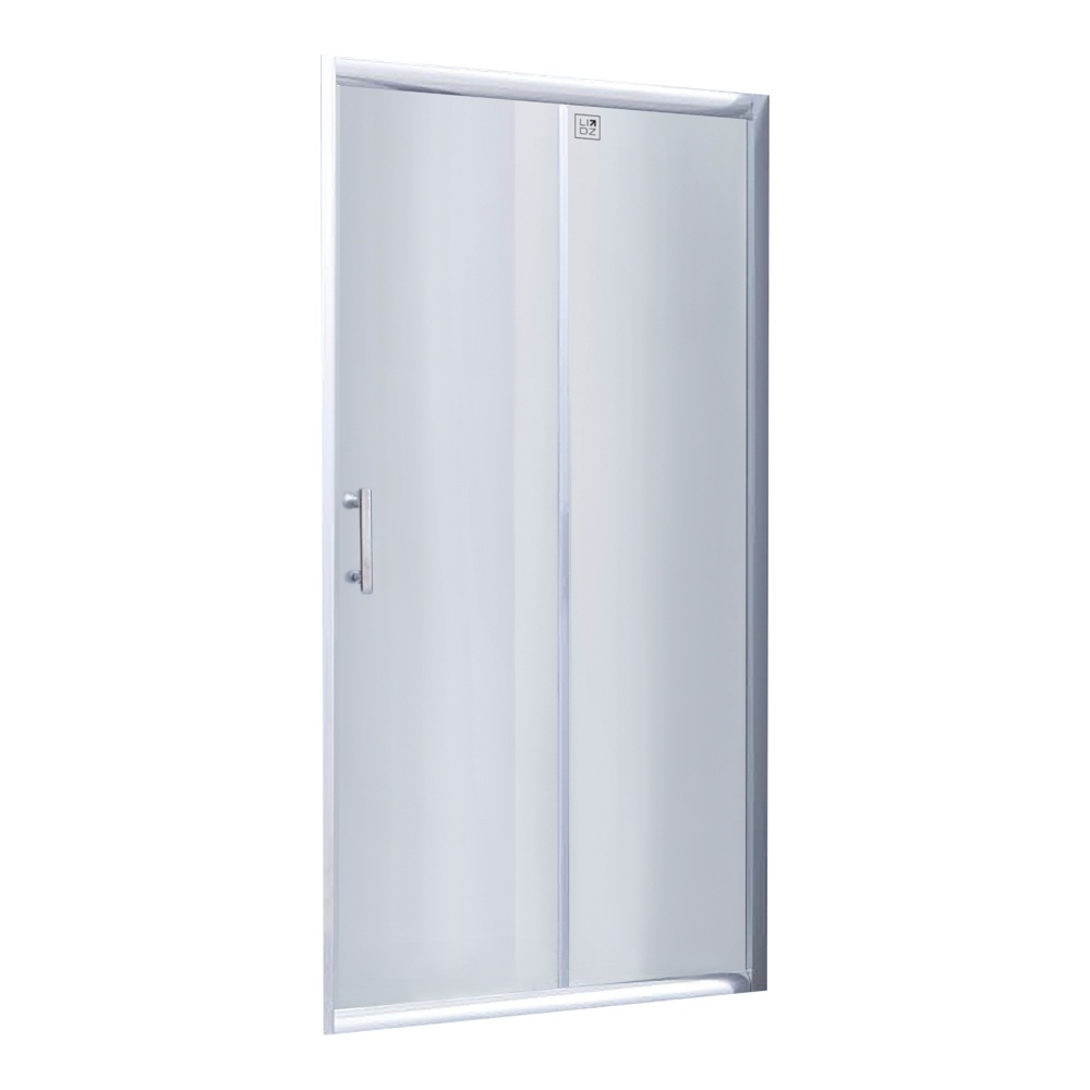 Двері скляні для душової ніші розсувна LIDZ Zycie 94см x 182.5см прозрачное скло 5мм профіль хром LZSD100185CRMTR
