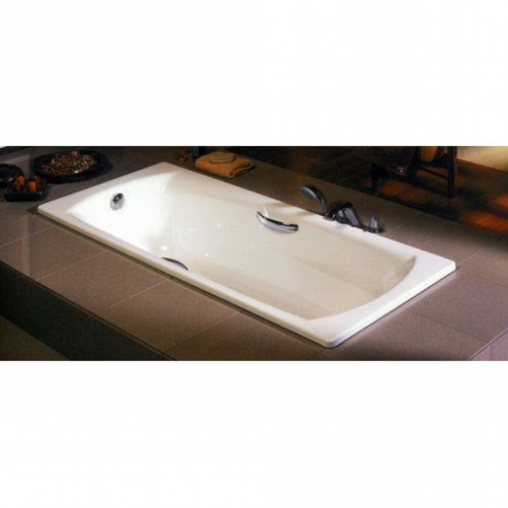 Ванна сталева металева прямокутна ROCA PRINCESS 170см x 75см універсальна з ручками + VIEGA SIMPLEX сифон для ванни A220270001+311537