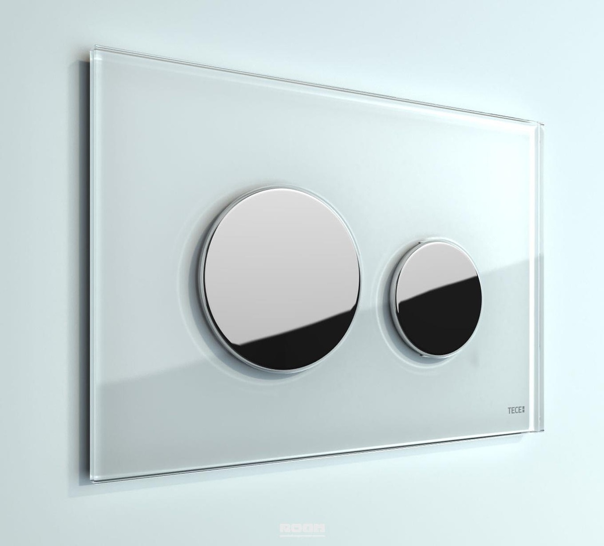 Кнопка слива для инсталляции TECE Loop стеклянная двойная глянцевая белая 9240660