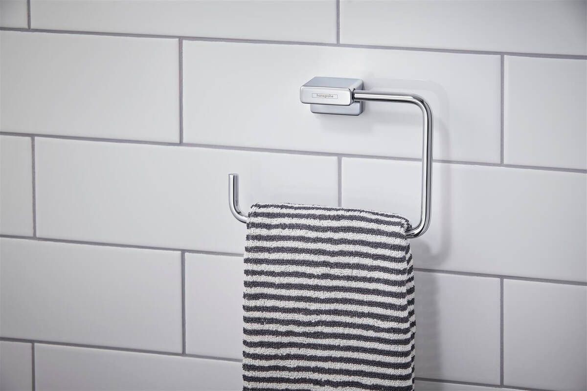 Держатель-кольцо для полотенец HANSGROHE AddStoris 189мм прямоугольный металлический хром 41754000