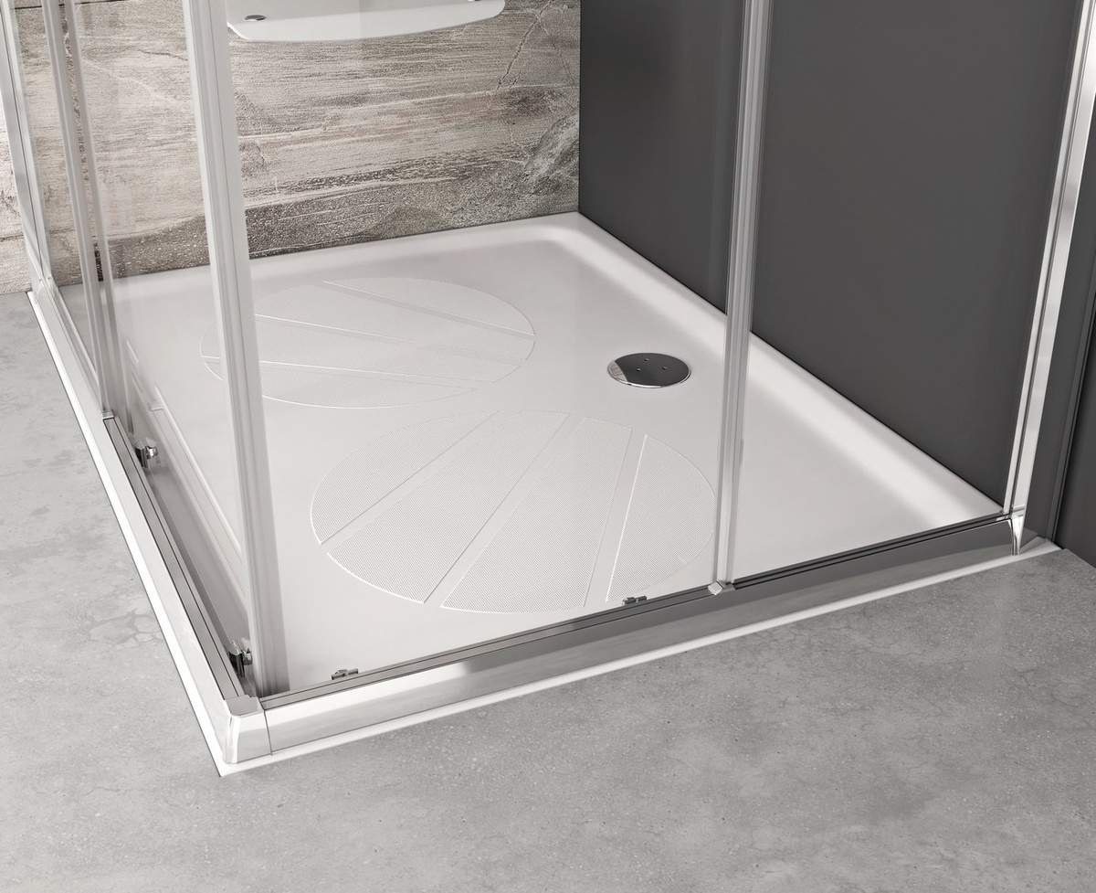 Піддон для душової кабіни RAVAK Gigant Pro 100x80x3см прямокутний композитний без сифону білий XA03A401010