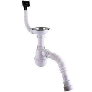 Сифон для кухонної мийки WATERSTAL А-4007 впуск 1 1/2" білий 000026528