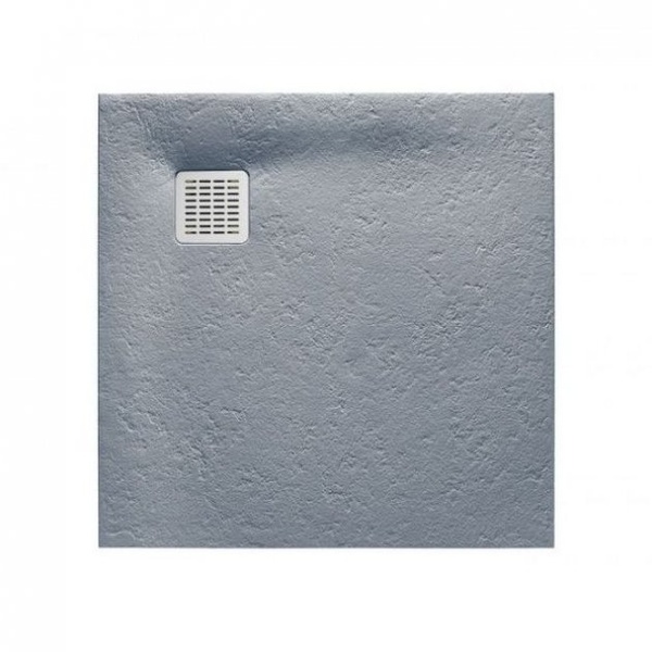 Піддон для душової кабіни ROCA Terran AP1033E83E801200 100x100x3.1см квадратный із штучного каменю із сифоном сірий