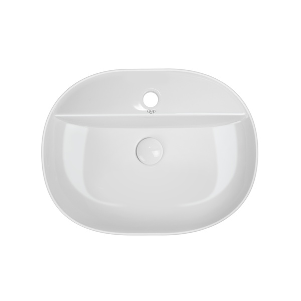 Умывальник накладной на тумбу для ванной 505мм x 385мм Q-TAP Scorpio белый овальная QT14112202W