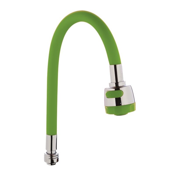 Излив для смесителя ZERIX гибкий рефлекторный для кухни 55см зеленый 3/4" ZX2624