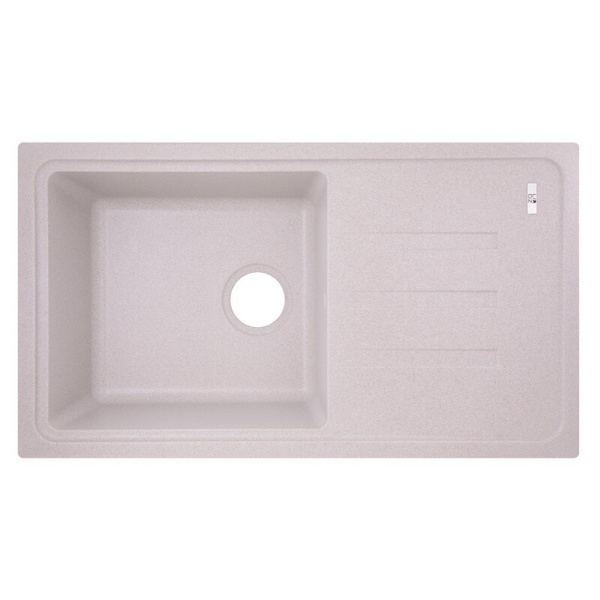 Кухонна мийка керамогранітна прямокутна LIDZ COL-06 435мм x 778мм бежевий без сифону LIDZCOL06780435200