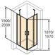 Кабина для душа квадратная угловая двухдверная без поддона HUPPE Classics 2 100x100x190см прозрачное стекло 6мм профиль хром C23003.069.321 2 из 7