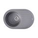 Мийка для кухні гранітна овальна PLATINUM 7750 LIRA 770x500x200мм без сифону сіра PLS-A25079 1 з 4