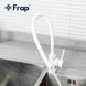 Cмеситель для кухни однорычажный с гибким изливом FRAP белый нержавеющая сталь F40994-8 3 из 4