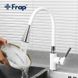 Cмеситель для кухни однорычажный с гибким изливом FRAP белый латунь F4044-8 7 из 7