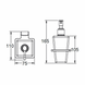 Дозатор для жидкого мыла FRAP F1827 настенный на 200мл прямоугольный стеклянный хром 2 из 6