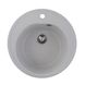 Мийка для кухні гранітна кругла PLATINUM 510 LUNA 510x510x190мм без сифону біла PLS-A25052 1 з 5
