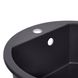 Раковина на кухню керамогранитная круглая Q-TAP CS 505мм x 505мм черный с сифоном QTD510BET502 5 из 6