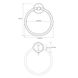 Держатель-кольцо для полотенец BEMETA OMEGA 160мм округлый металлический хром 104104062 2 из 2