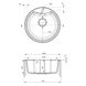 Мийка для кухні гранітна кругла DEANTE Solis 480x480x194мм із сифоном бежева ZRS_7803 2 з 5