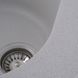 Мийка для кухні гранітна кругла PLATINUM 510 LUNA 510x510x190мм без сифону біла PLS-A25052 5 з 5