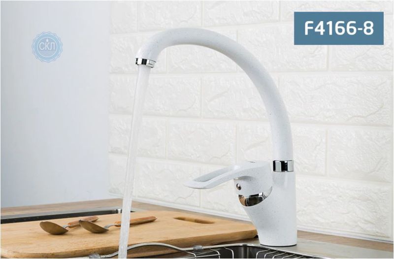 Змішувач для кухні одноважільний FRAP білий латунь F4166-8