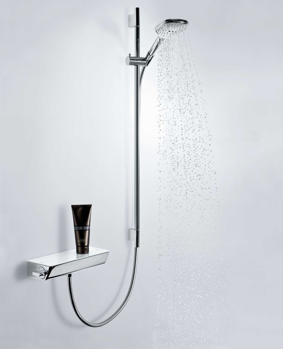 Кран для душової терморегулюючий HANSGROHE Ecostat Select білий латунь без душового набору 13161400