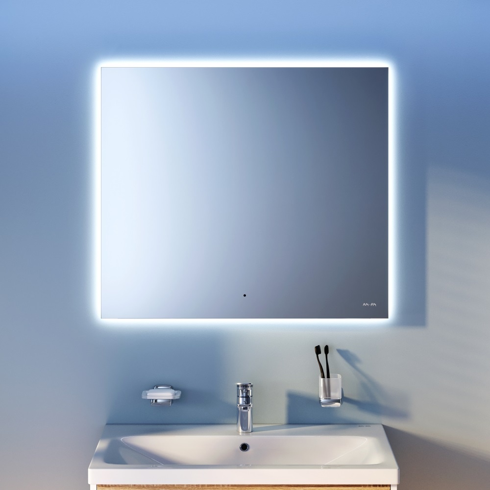 Дзеркало у ванну AM.PM X-Joy 70x80см із підсвіткою сенсорне увімкнення прямокутне M85MOX10801WG38