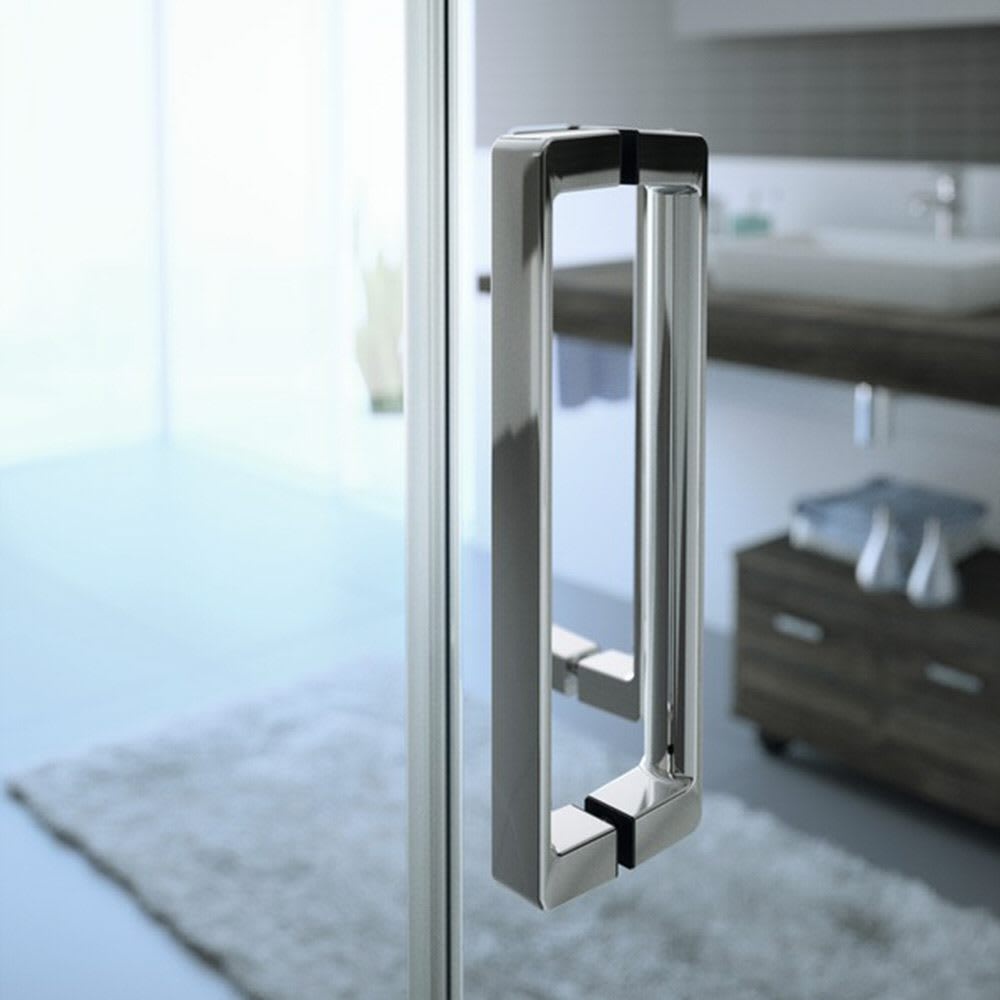 Двері скляні для душової ніші універсальні розпашні двосекційні HUPPE Classics 2 190x80см прозоре скло 6мм профіль хром C23101.069.321