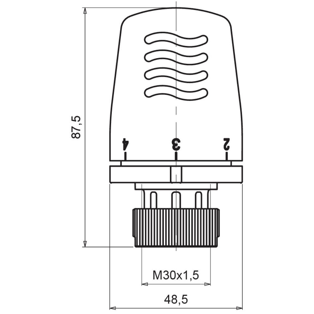 Термоголовка для радіатора ICMA М30х1,5 821101AC20