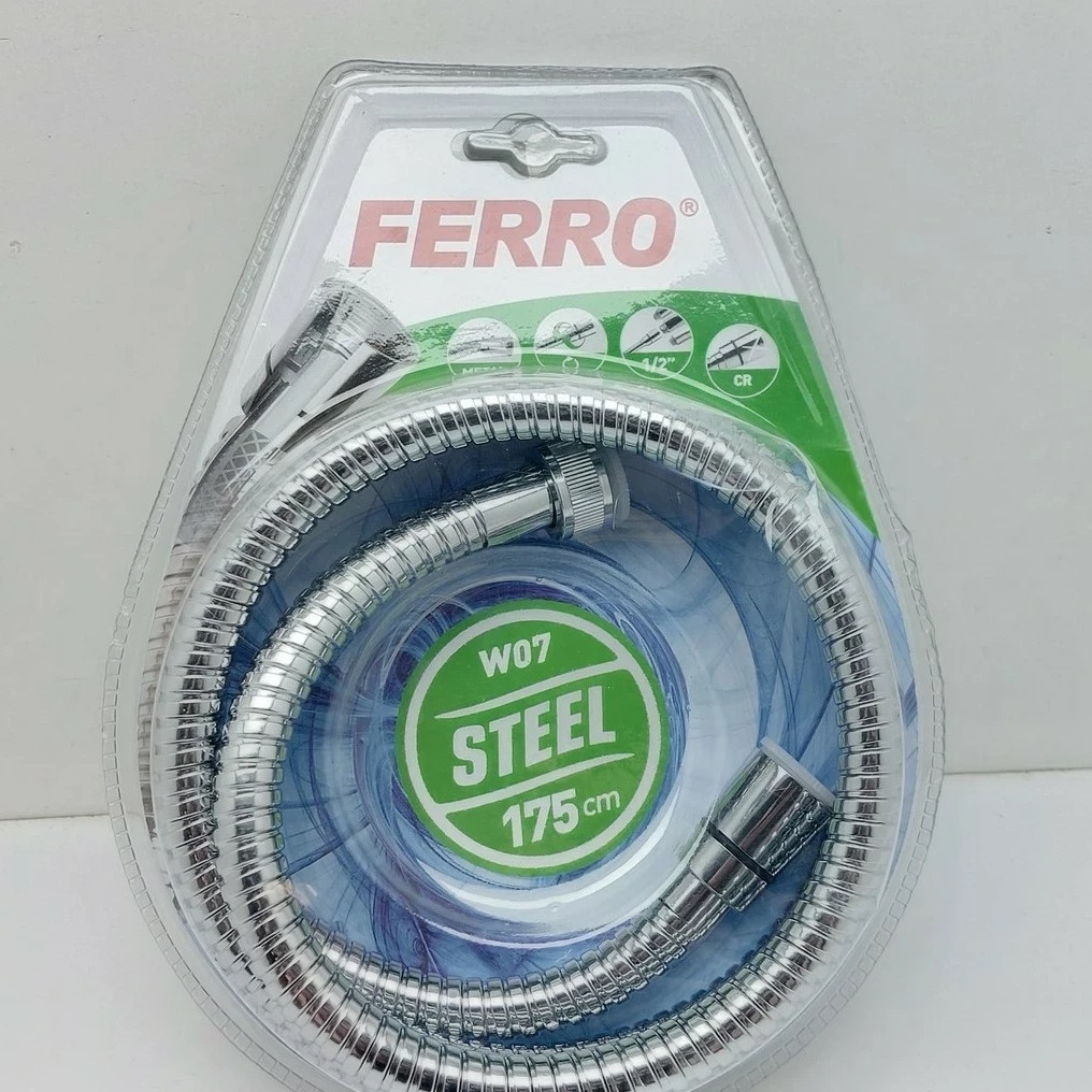 Шланг для душу FERRO 1750мм металевий хром W07