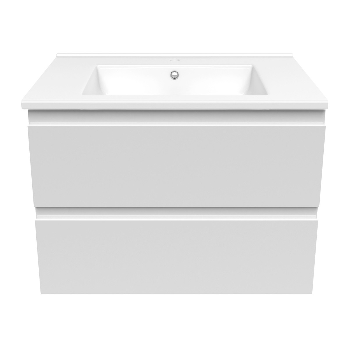 Тумбочка із умивальником для ванної VOLLE LEON 80x56.5x45.5см підвісна білий 15-11-81