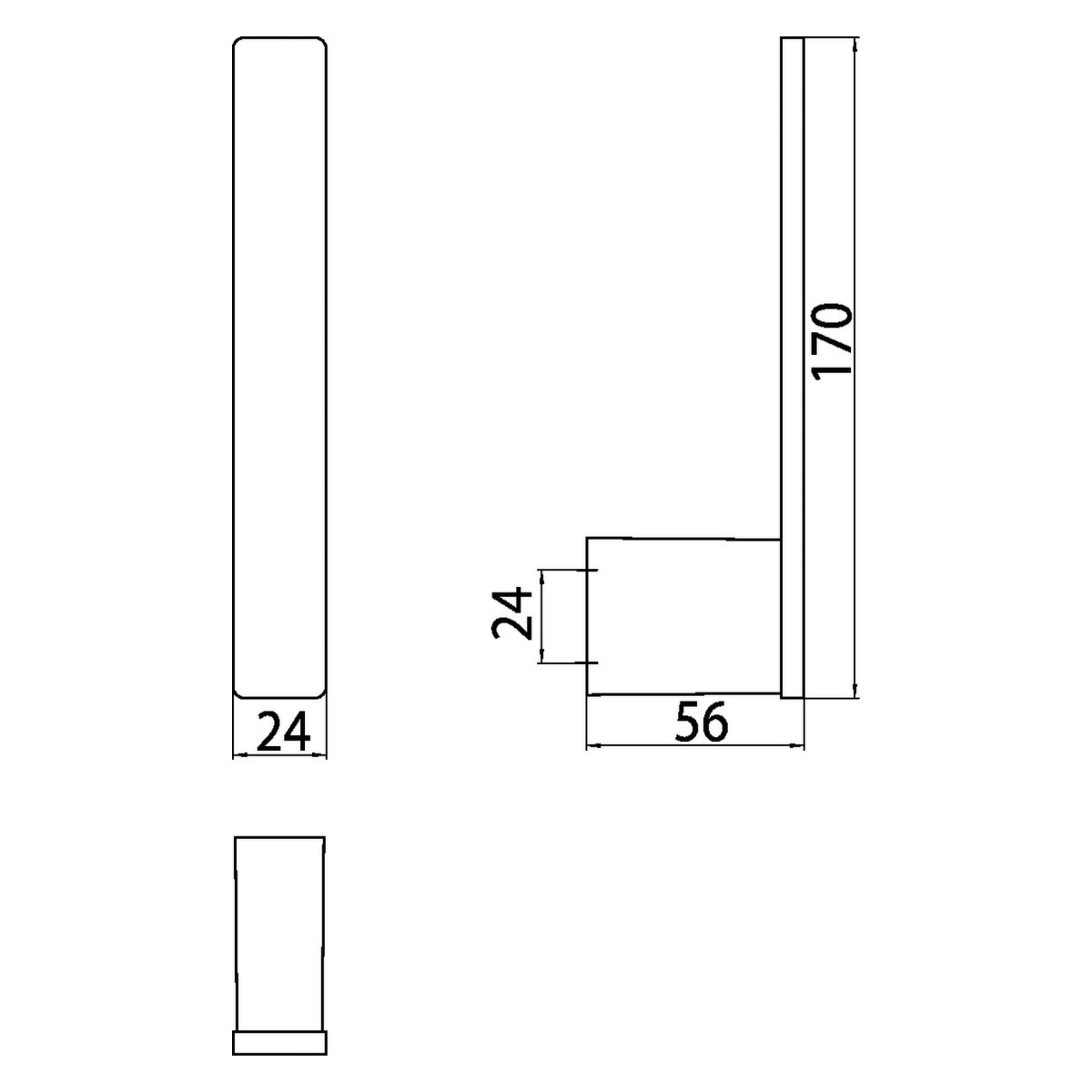 Держатель запасного рулона туалетной бумаги EMCO Loft прямоугольный металлический черный 050513301