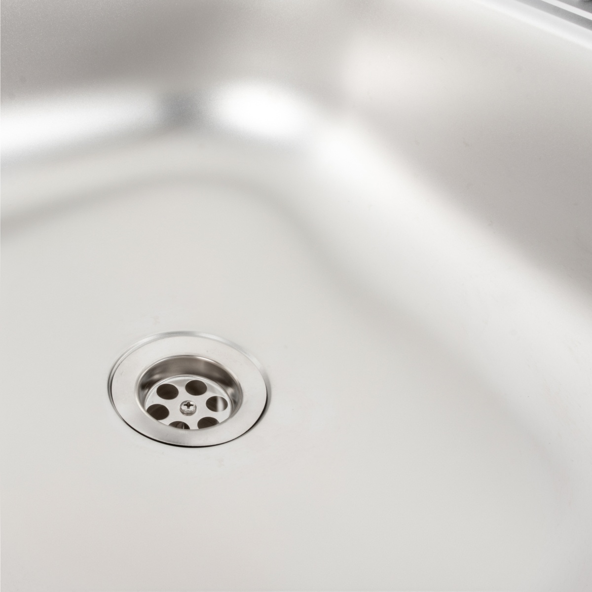 Мийка для кухні із нержавіючої сталі квадратна накладна PLATINUM 6060 R 600x600x160мм матова 0.5мм без сифону PLS-A405