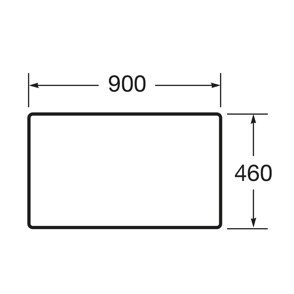 Столешница под раковину-чашу в ванную ROCA VICTORIA BASIC ЛДСП 90x46см белый A857505806