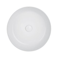 Раковина чаша накладная на столешницу в ванную 440мм x 440мм Q-TAP Kalao белый круглая QT0811K462W