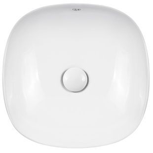 Умывальник накладной Q-TAP Kolibri 375x375x120мм квадратный белый QT10118037FW