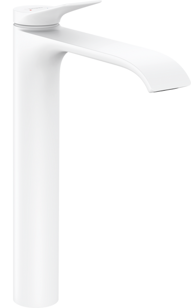 Кран для умивальника високий HANSGROHE VIVENIS білий латунь з донним клапаном 75040700