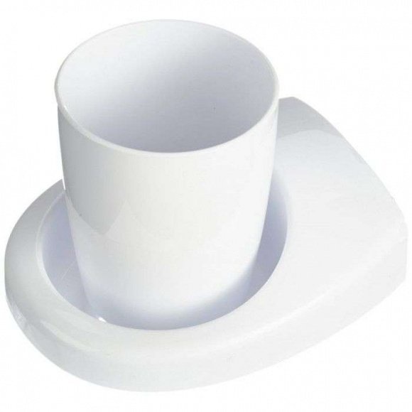 Подставка для зубных щеток настенная для ванной HACEKA Uno белый пластик 1113155