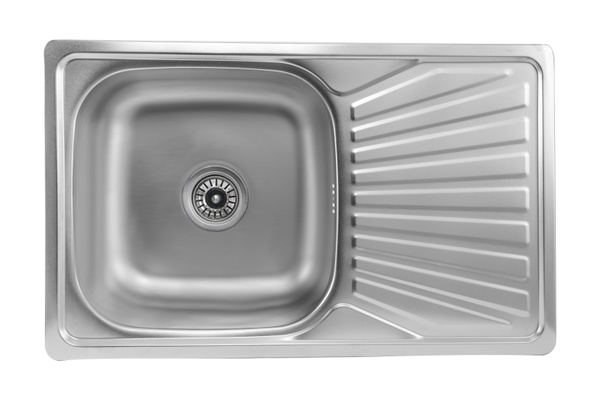 Мийка для кухні із нержавіючої сталі прямокутна PLATINUM 7848 780x480x180мм матова 0.8мм із сифоном PLS-A19706