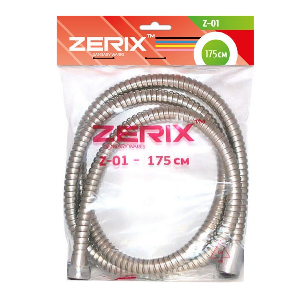 Шланг для душу ZERIX Chr.Z 1750мм із нержавіючої сталі сатин ZX0199