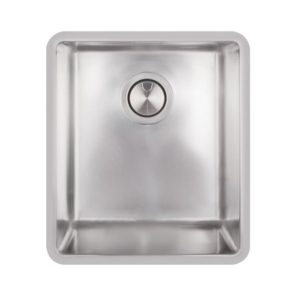 Кухонна мийка із нержавіючої сталі прямокутна APELL 376мм x 436мм матова 1мм із сифоном врізна під стільницю FEM34UBC