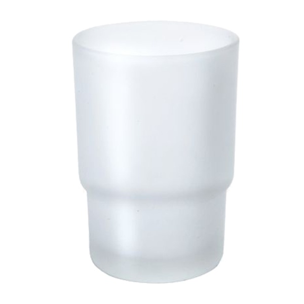 Стакан для зубних щіток настільний BEMETA OMEGA округлий скляний білий 131567001m