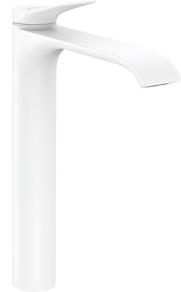 Кран для умивальника високий HANSGROHE VIVENIS білий латунь з донним клапаном 75040700